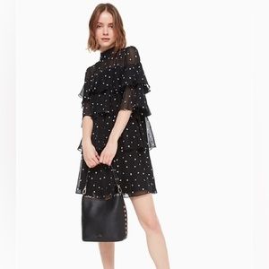 EUC Kate Spade embroidered heart mini dress